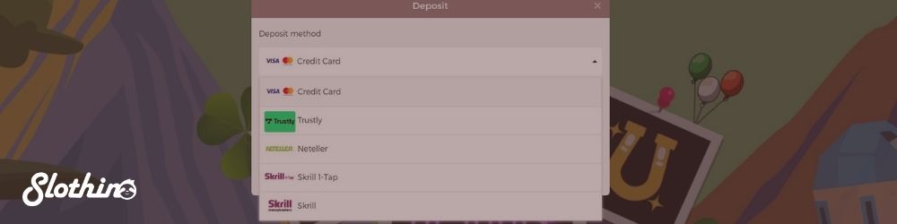 Slothino blog: best deposit options