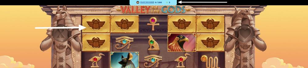 Slothino April Quest Valley of the Gods collect Scarabs